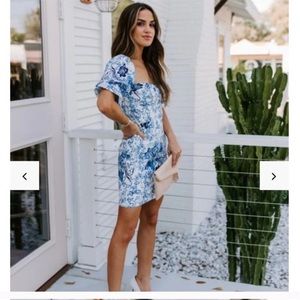 Vici Tao Smocked Floral Dress